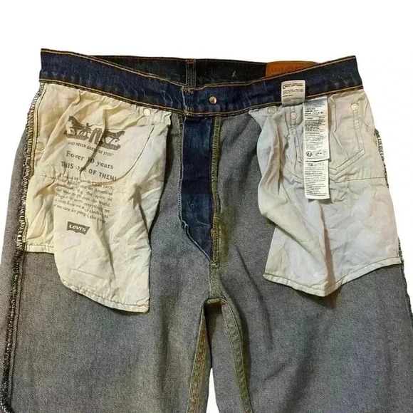 VGT LEVI'S 505 Strauss Men's Jeans Relaxed Straight Stonewash Denim Size W32 L32 - Picture 13 of 16